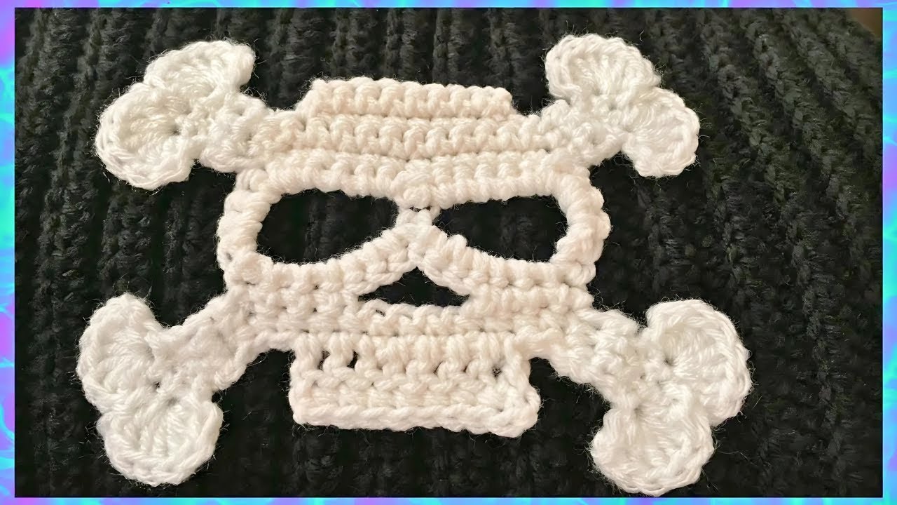 (Non-Vintage) How To Crochet A Skull & Crossbones Applique