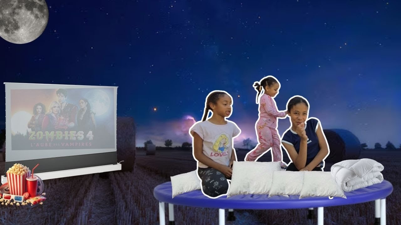 On Dort TOUTE la Nuit dans un Trampoline 😱🌙 (avec Holyanna, Haylie et Halya)