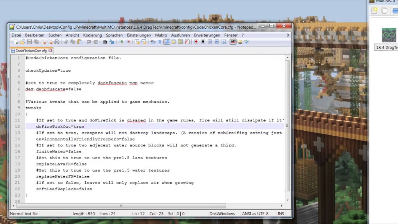 Let's config Minecraft (LcM) - Part #007 (Code Chicken Core und Not Enough Items (NEI))