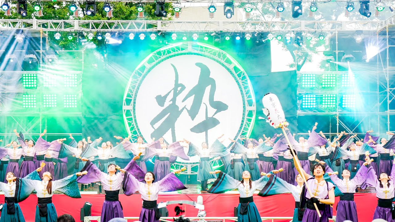 [4K] 早稲田大学よさこいチーム東京花火　富山のよさこい祭り 2024 日曜日