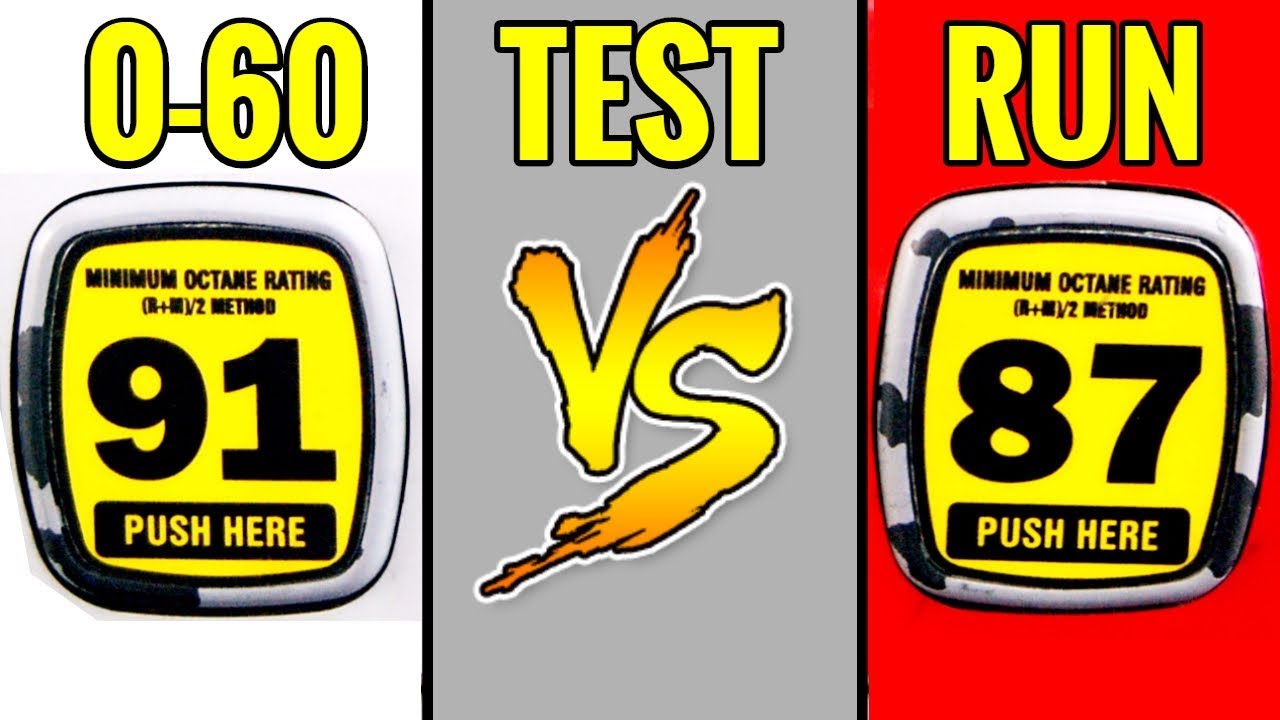 91 OCTANE vs 87 OCTANE: 0-60 mph COMPARISON!