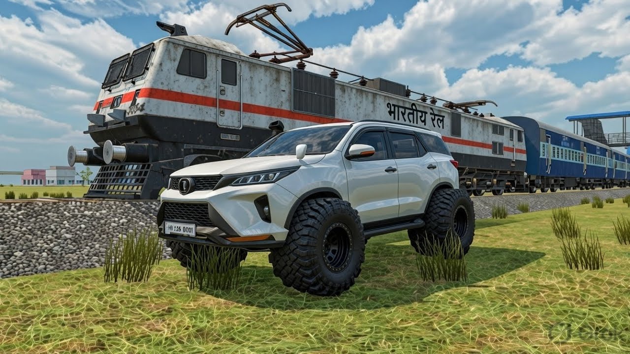 Modified Toyota Fortuner vs Train Race |The Ultimate showdown
