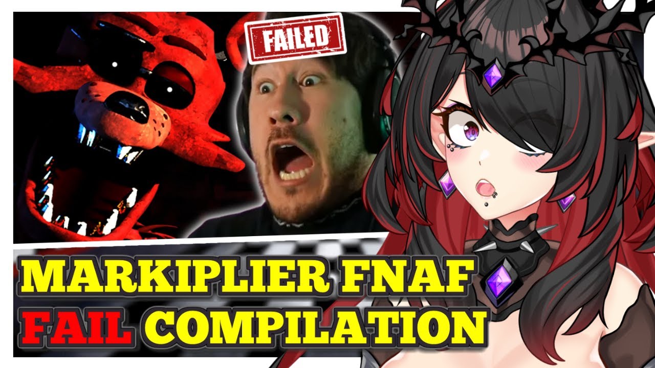 Реакция на подборку неудачных моментов из Five Nights at Freddy's от Маркиплиера