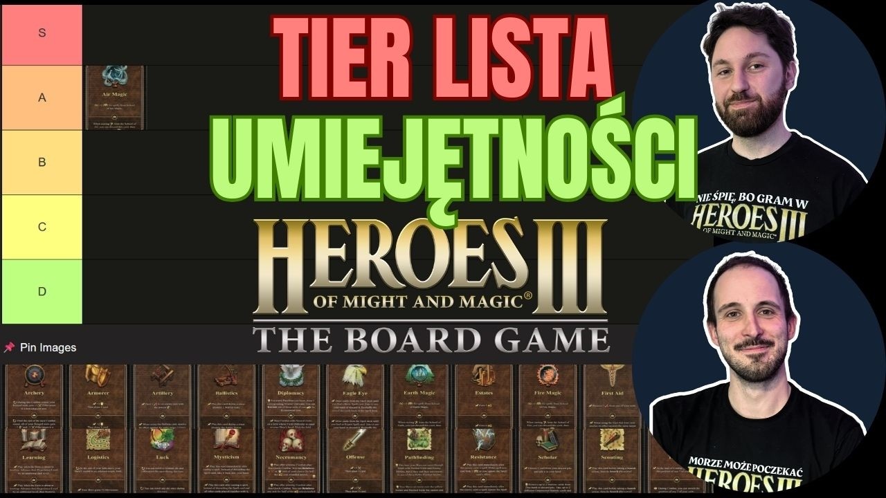 Tier Lista UMIEJĘTNOŚCI | Heroes III Boardgame