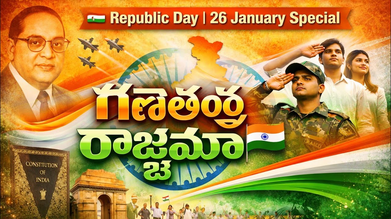 గణతంత్ర రాజ్యమా – ఆదర్శ భారతమా | Powerful Telugu Republic Day Deshabhakti Song 🇮🇳2026....