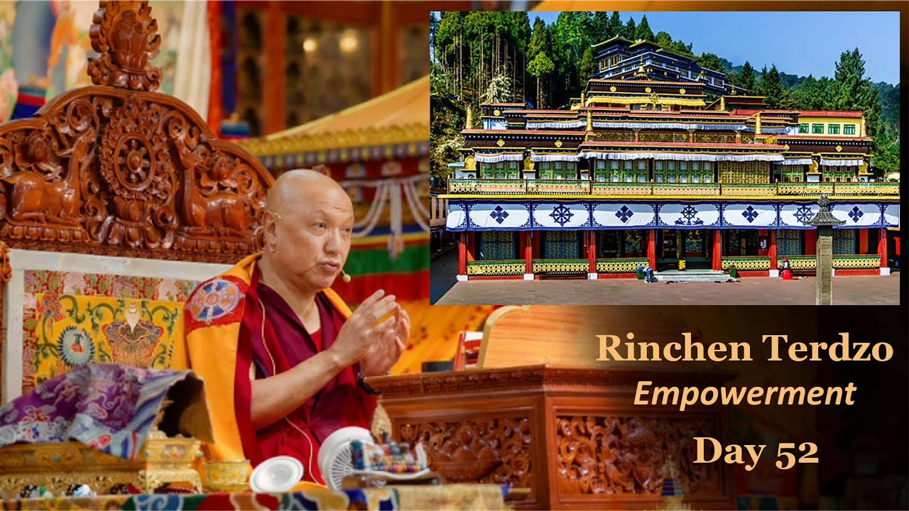 Day 52 H.E. Sangye Nyenpa Rinpoche expressed gratitude to the representatives from Rumtek Monastery