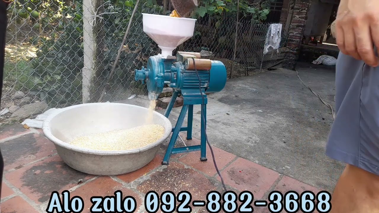 máy nghiền ngô mảnh,máy nghiền ngô mịn,xay bôt khô,xay thóc lúa,xay bắp mini a150