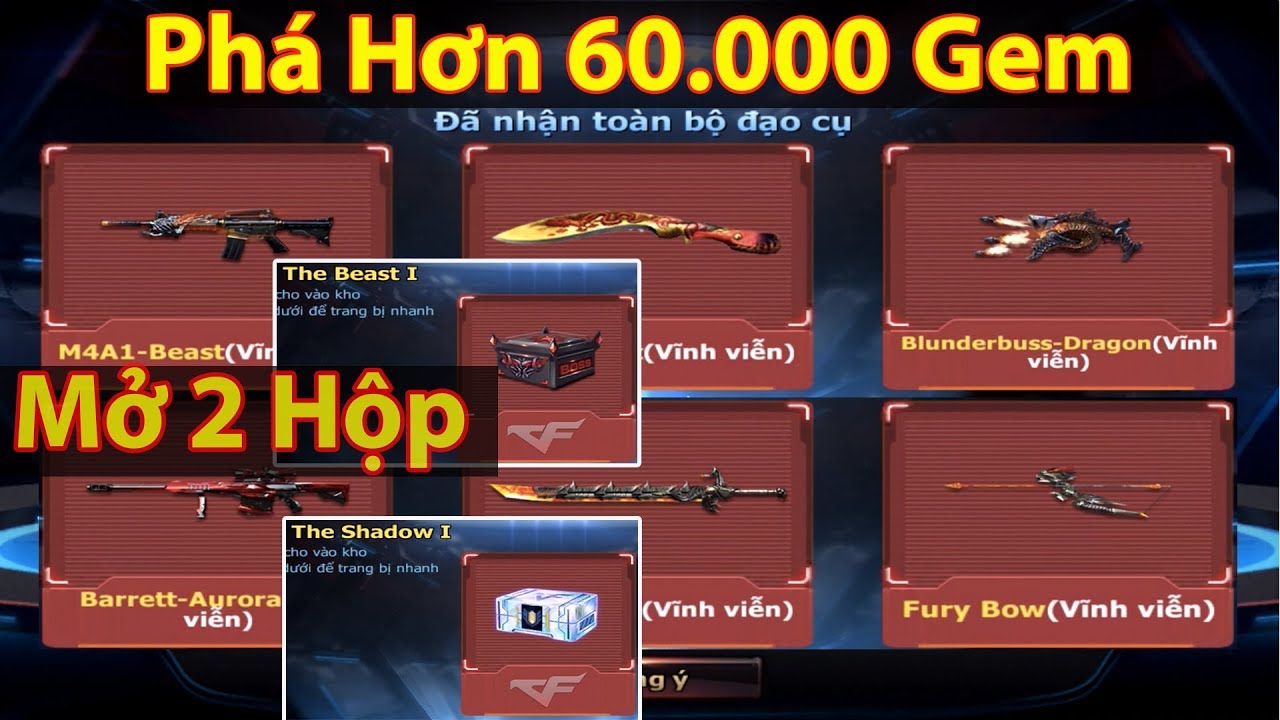 Đột Kích Mobile | Đập Phá Hơn 60.000 Gem Mở 2 Box Quà Tiêu Gem Cực Ngon | Phiêu AG ✔️