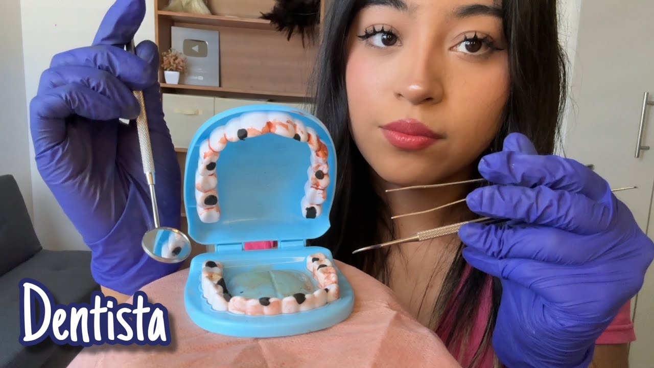 ASMR limpieza dental y revisión🦷🪥 cita de dentista 