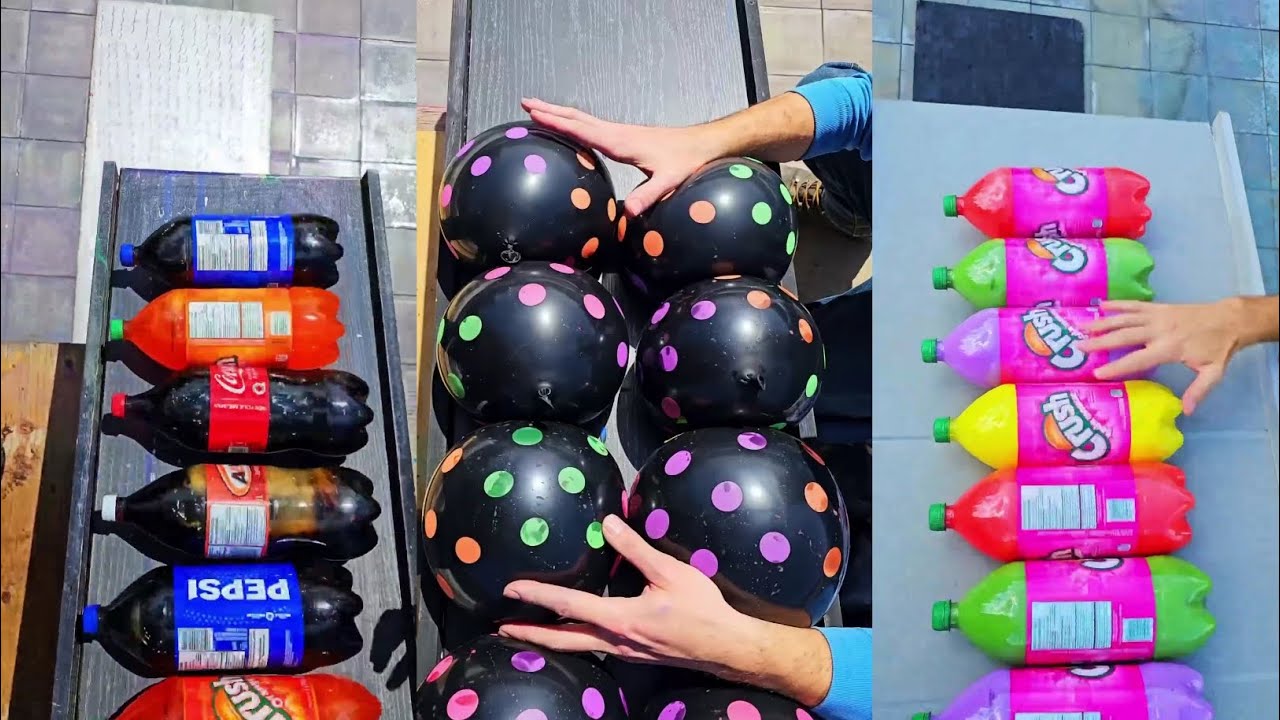 🎈Breaking Glass Bottles and Balloon Drops! Crushing Crunchy & Soft Things!🔥