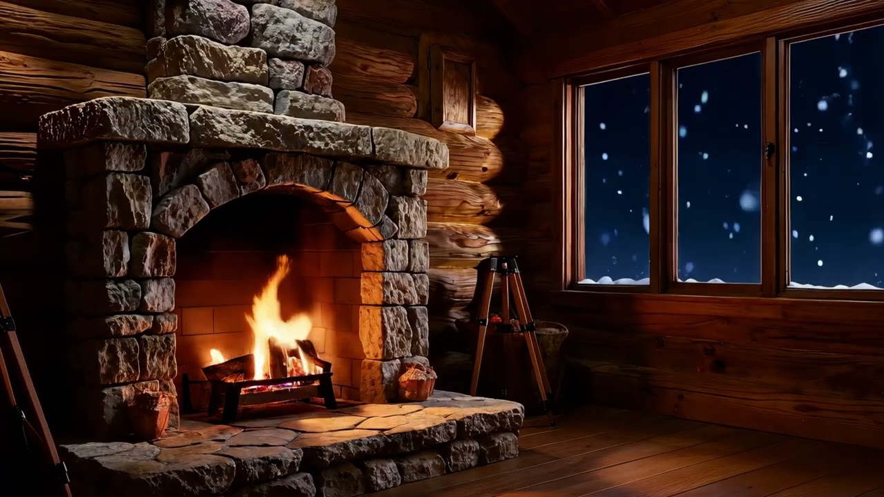 Cozy Fireplace 🔥 Warm Crackling Fire Sounds for Relaxation, Sleep & Focus (10 Hours)