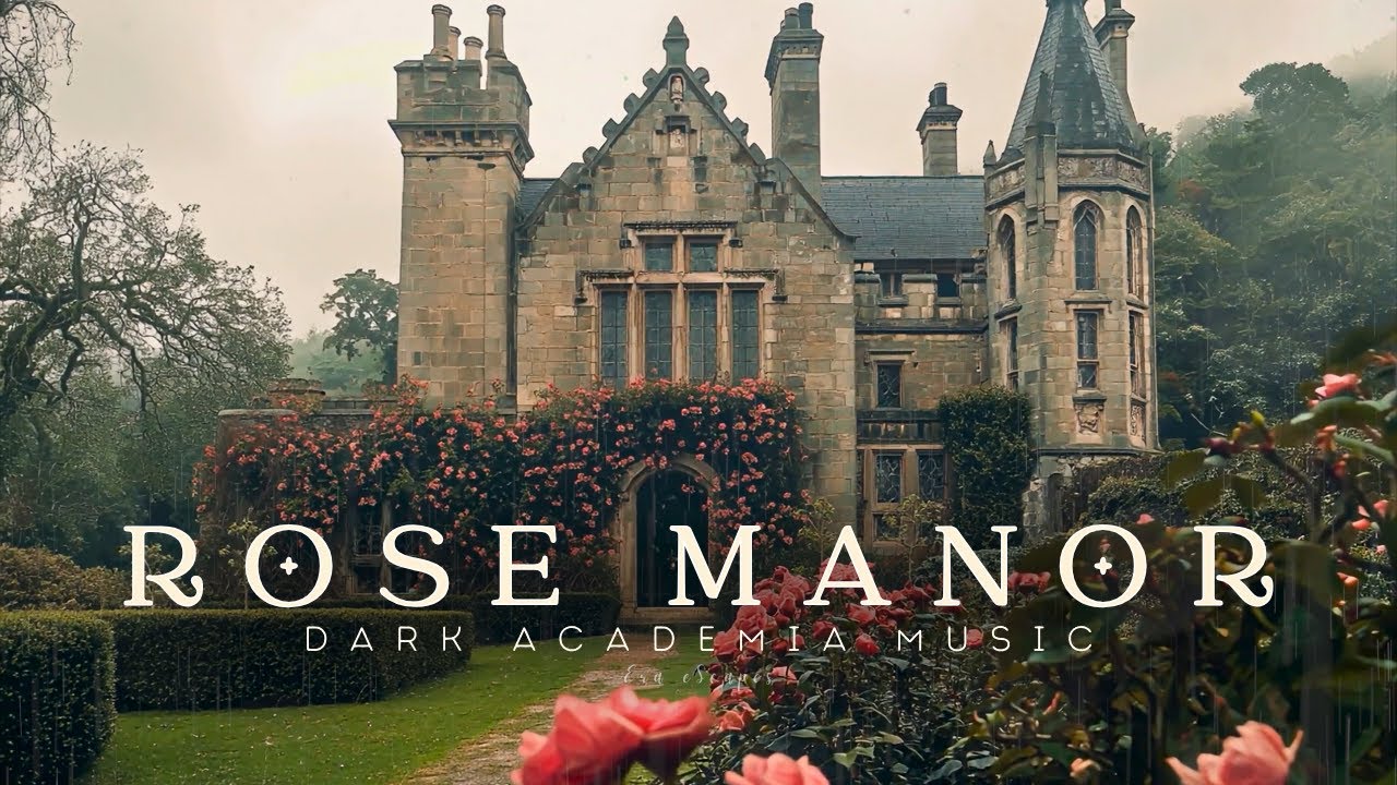 Rainy Rose Garden Manor | Melancholic Piano & Violin ( 2 Hours ) Light Academia