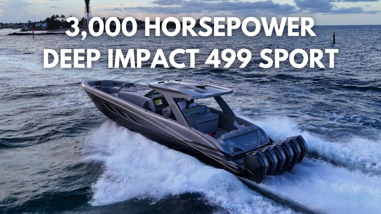 3,000 HP DEEP IMPACT 499 SPORT POWERBOAT RIPS THE ATLANTIC OCEAN