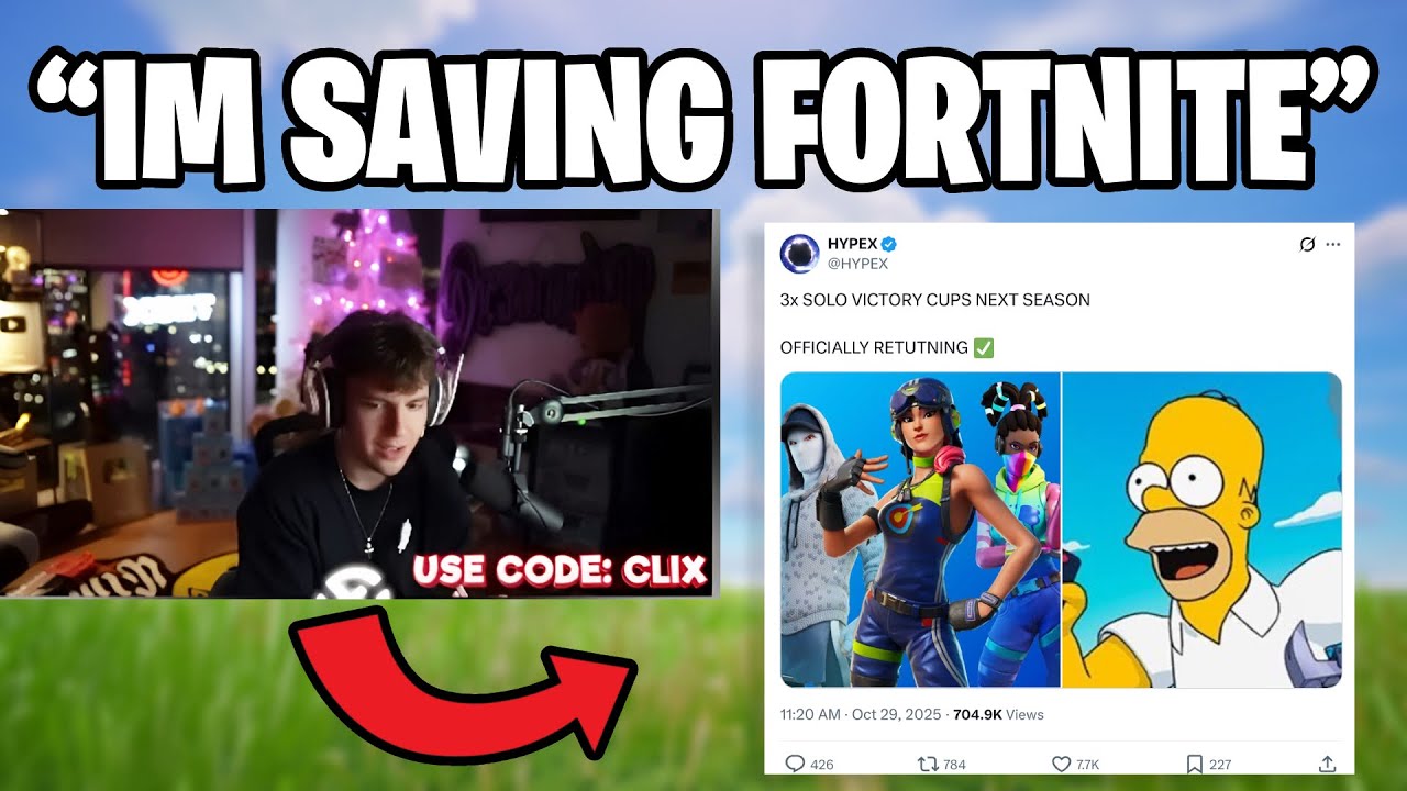 Clix is OFFICIALLY SAVING Fortnite - OG MOVEMENT & SOLO VICTORY CUPS RETURNING!
