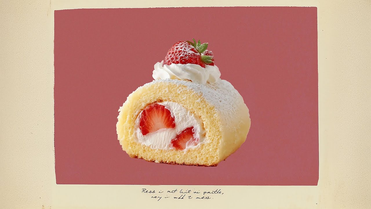 Strawberry Roll Cake.