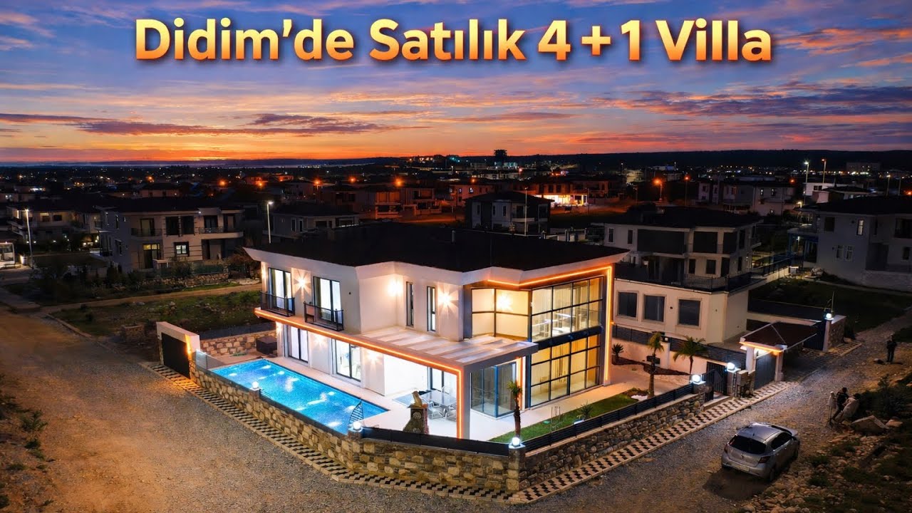 Didim’de satılık 4 + 1 full eşyalı müstakil köşebaşı villa 