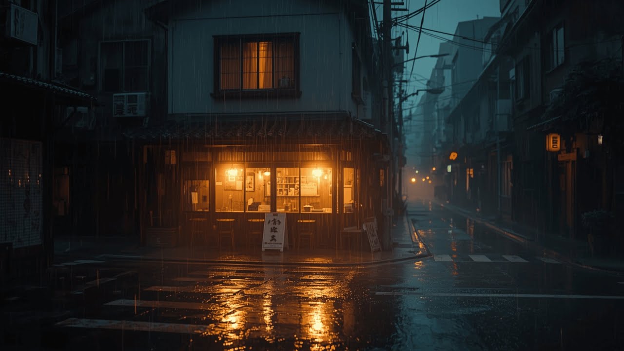 Tokyo Rainy Midnight ?? Calm Study Music