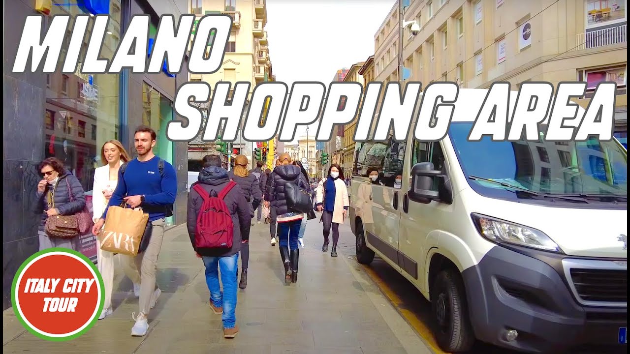 Milano Italy City Tour 4K Video Street of Milan from San Babila to Via Cesare Cantu