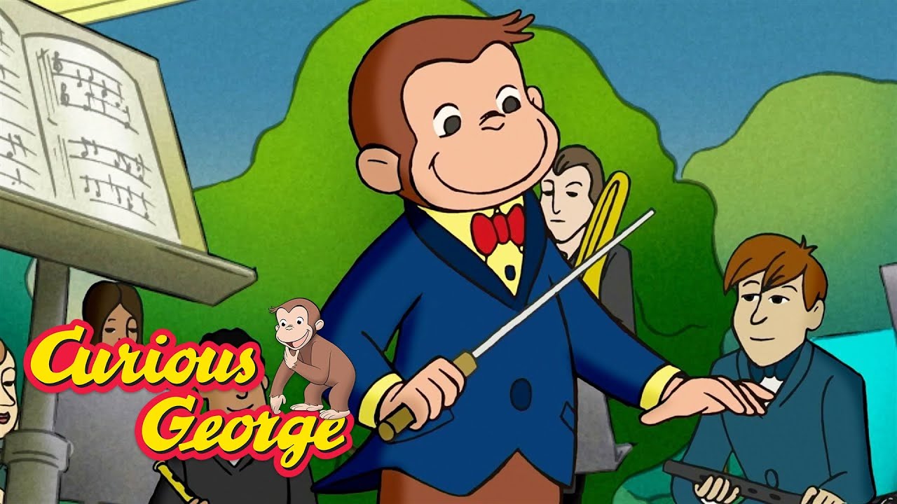 George's Crazy Conducting!  🐵 Curious George 🐵 Kids Cartoon 🐵 Kids Movies