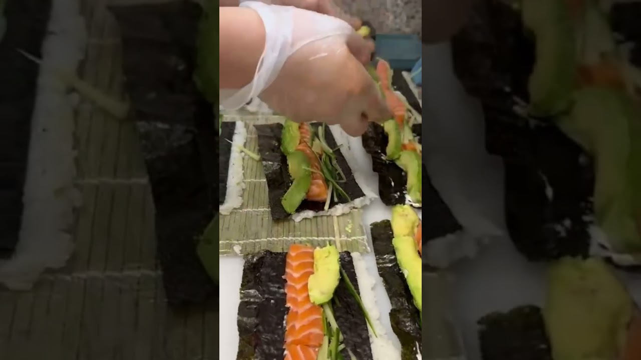 "Inside-Out Salmon Roll 🤯 | Easy Sushi Trick!