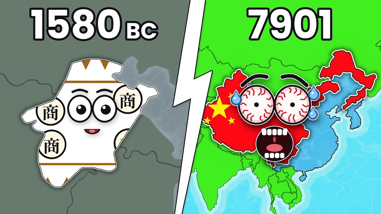 Evolution of China 3000 BC - 10000 (Map Animation)