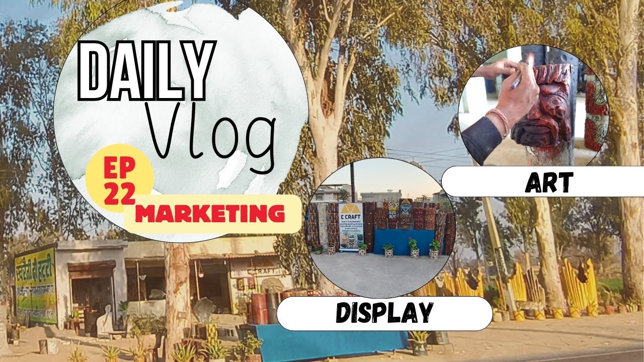 C Craft Daily Vlog | Flower Pot Carving Design | Village Cement Art | EP 22