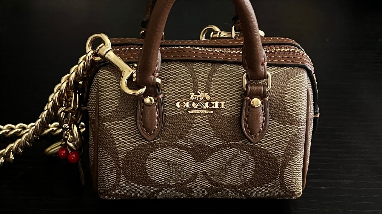 😍🥰Coach Rowan Bag Charm 2024 edition | What’s in my bag? 💼 | Micro bag conversion🙌🏽