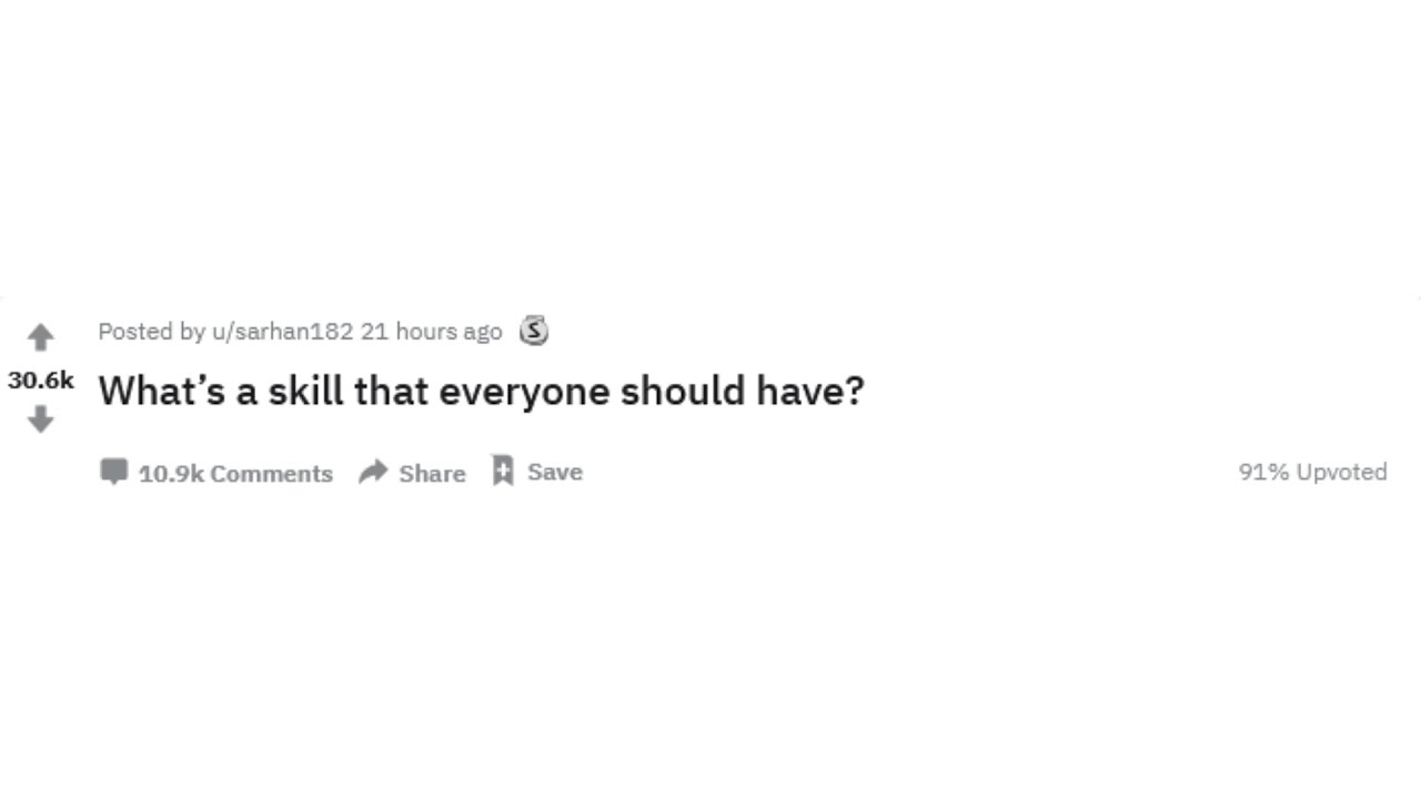 EVERYONE SHOULD BE ABLE TO DO THIS | r/AskReddit Answers & Responses
