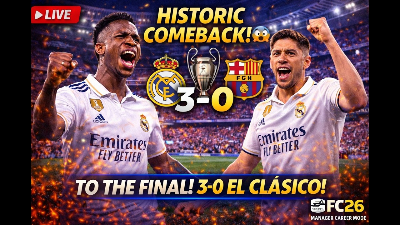 Historic Comeback at the Bernabéu 😱 3–0 El Clásico! | UCL Semi-Final 2nd League | FC26