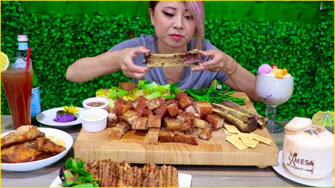 5 фунтов жареной свиной грудинки!!! Ресторан Lamesa в Ковине — филиппинская кухня #RainaisCrazy