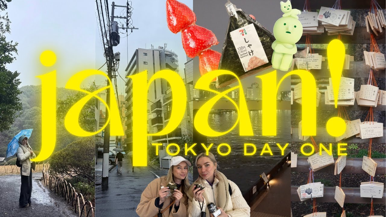 japan travel vlog ✦ rainy day exploring tokyo [7 eleven, cafes, meiji jingu, skytree, nakamise dori]