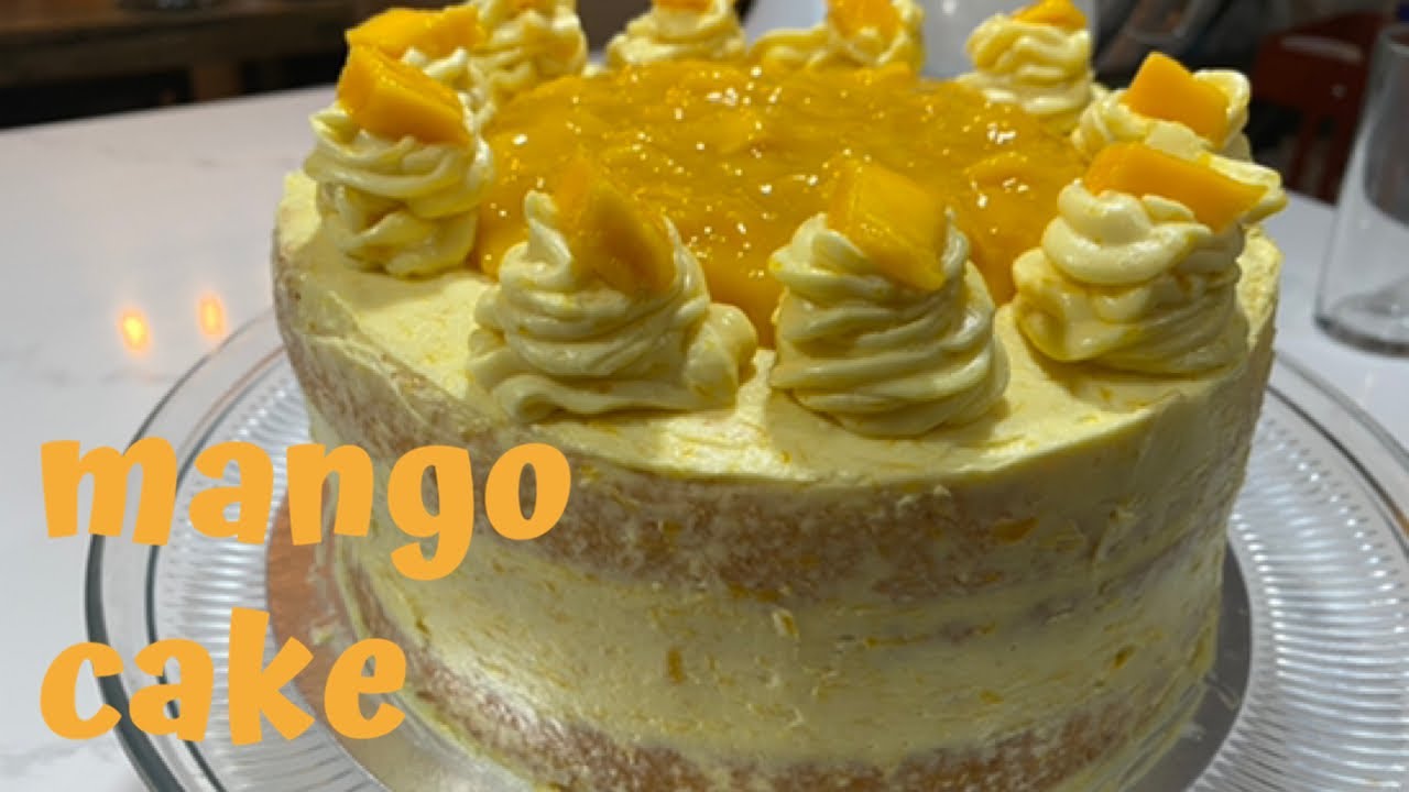 Mango Chiffon Cake with Condensed Milk Frosting