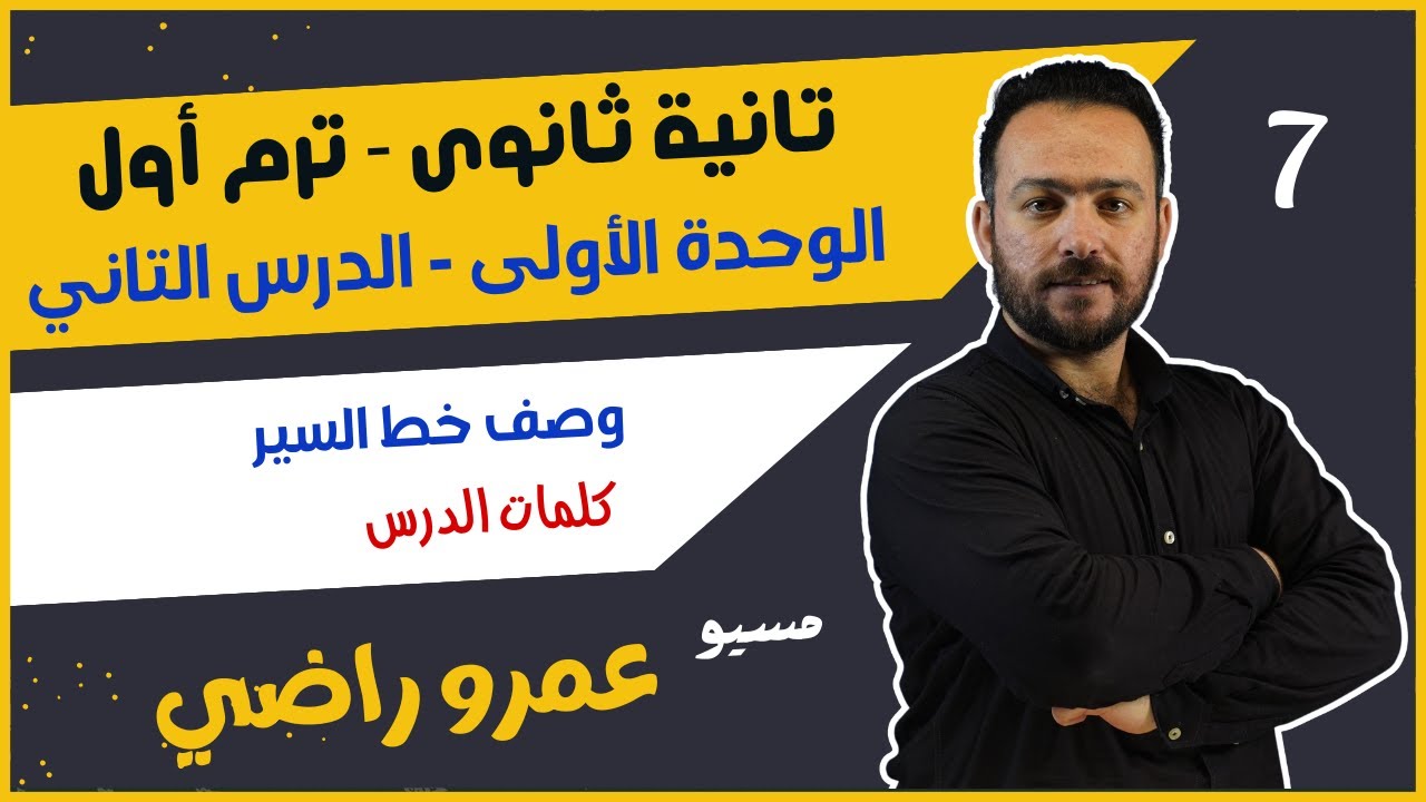 وحدة 1 درس 2 | كلمات الدرس - وصف خط السير | فرنساوى | تانية ثانوي | مسيو عمرو راضي