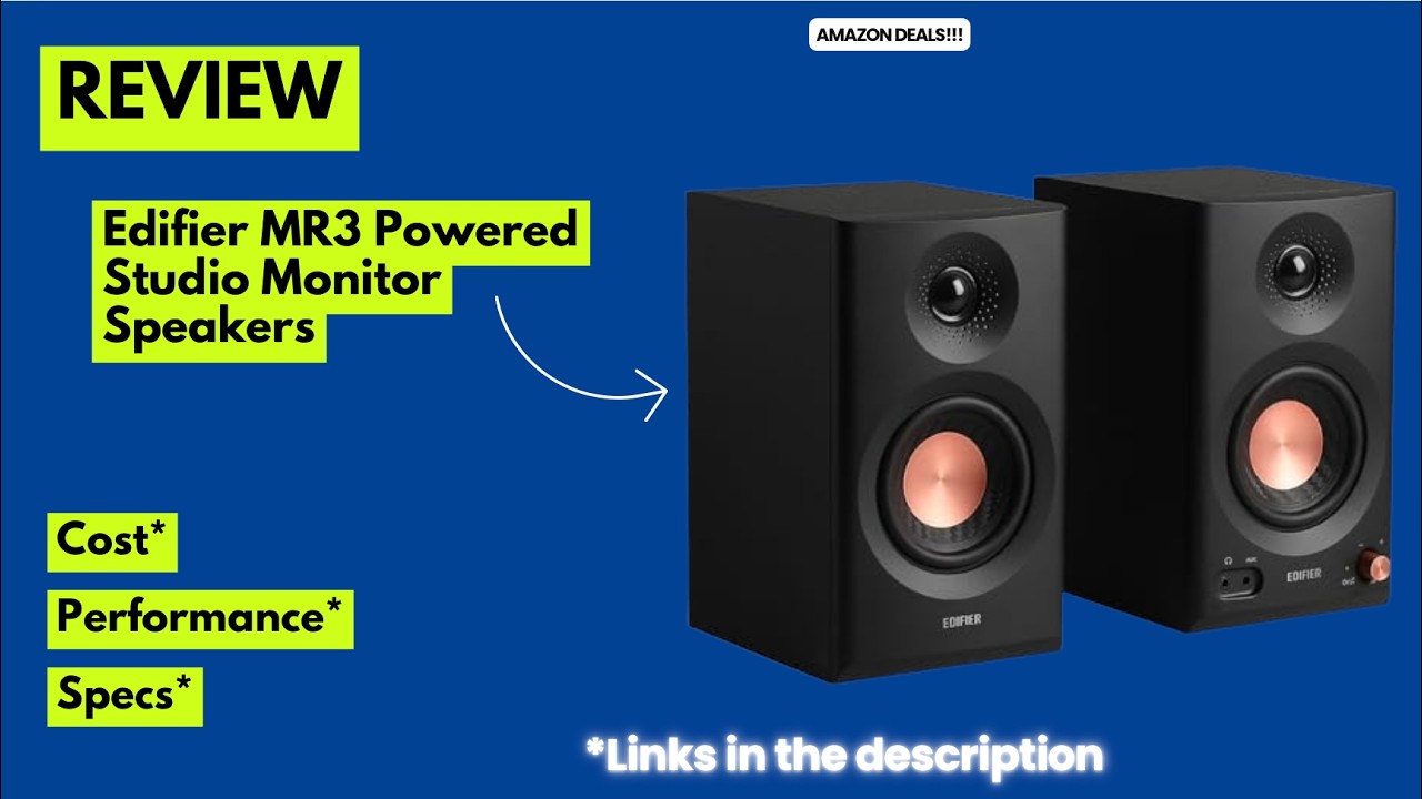 Edifier MR3 Powered Studio Monitor Speakers Review Hi-Res Audio Bluetooth 5.4,2.0 Bookshelf Speakers