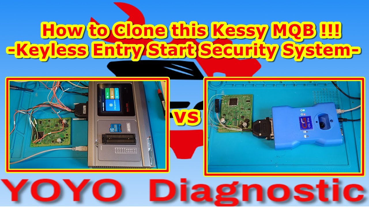 Clone VAG Kessy MQB (Keyless Entry Module). CGpro vs VVDI-Multiprog. read/write MCU 9S12XET256VAG