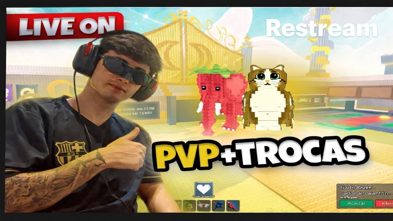 VINYYWS X CHAT! PVP + TROCAS - ROUBE UM BRAINROT