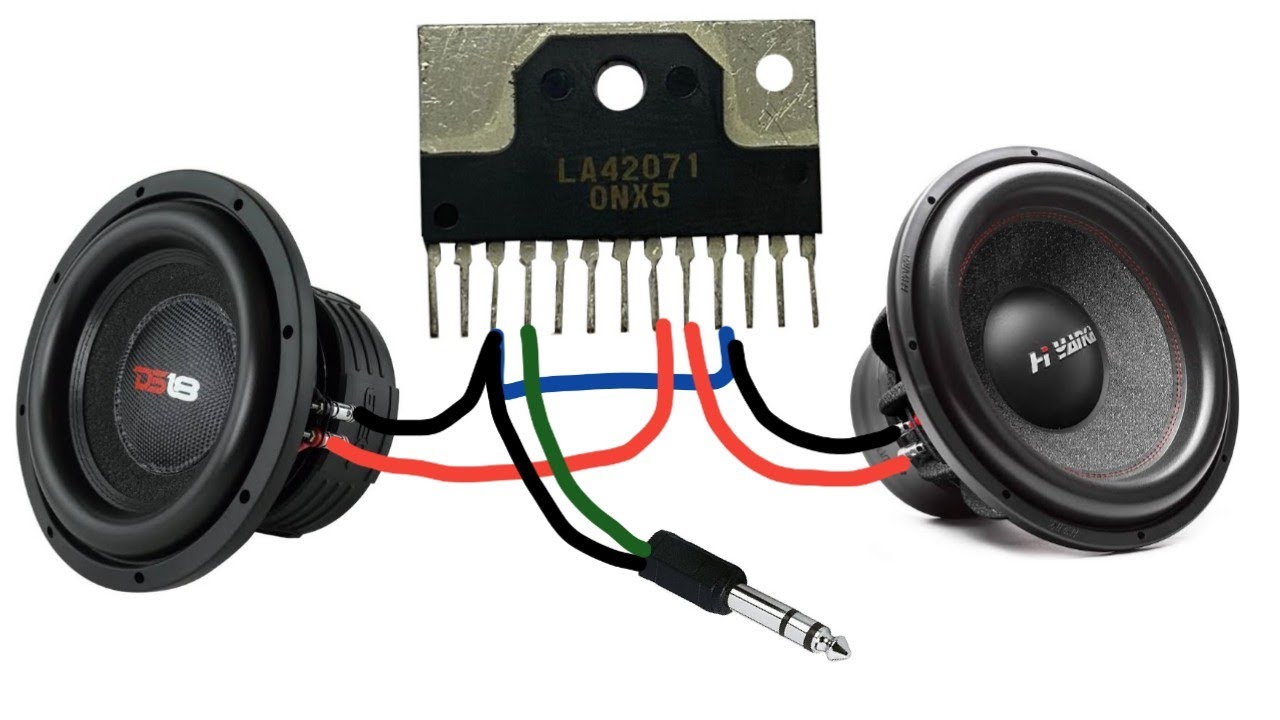 make a DIY 12V Amplifier  By LG TV IC LA42071 with Circuit Diagram