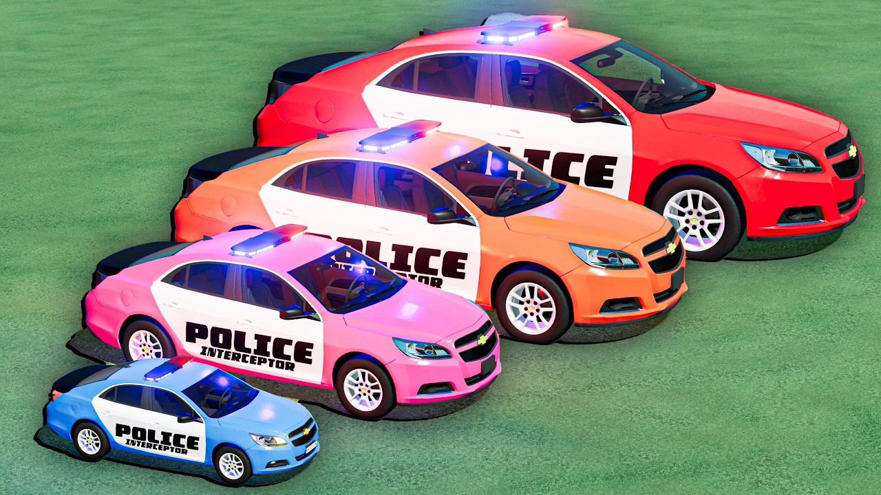 TRANSPORTING GROWING CHEVY POLICE CARS VEHICLES TO GARAGE ! FS22