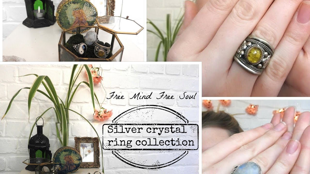 |My silver crystal Ring Collection| FreeMindFreeSoul