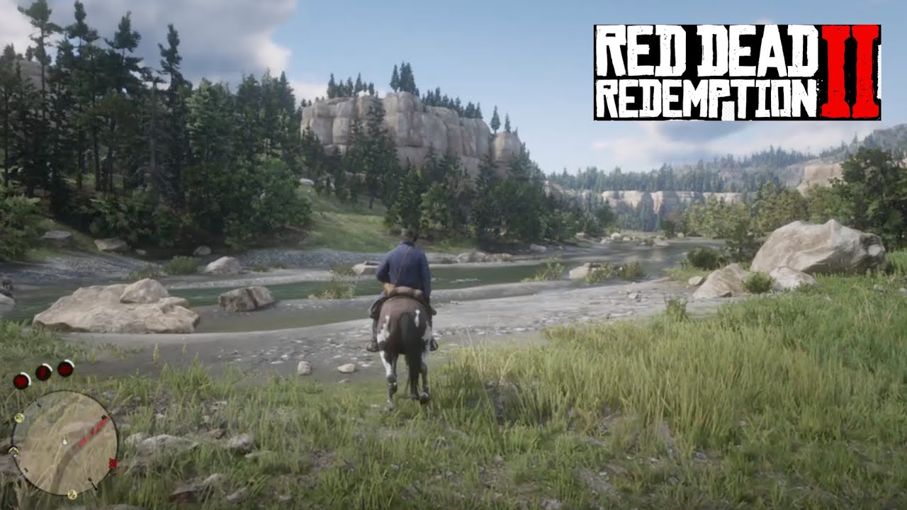 RDR2 Relaxing horse ride! 🐎 🌳🤠  Ambience ASMR (Horse ride, Walk, mountains)