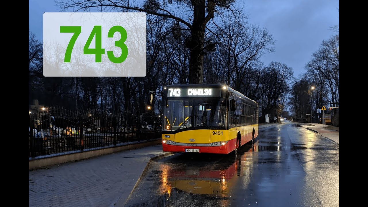 [743] На автобусе по Варшаве: Cm. Wolski - Ożarów Mazowiecki /Parkowa/