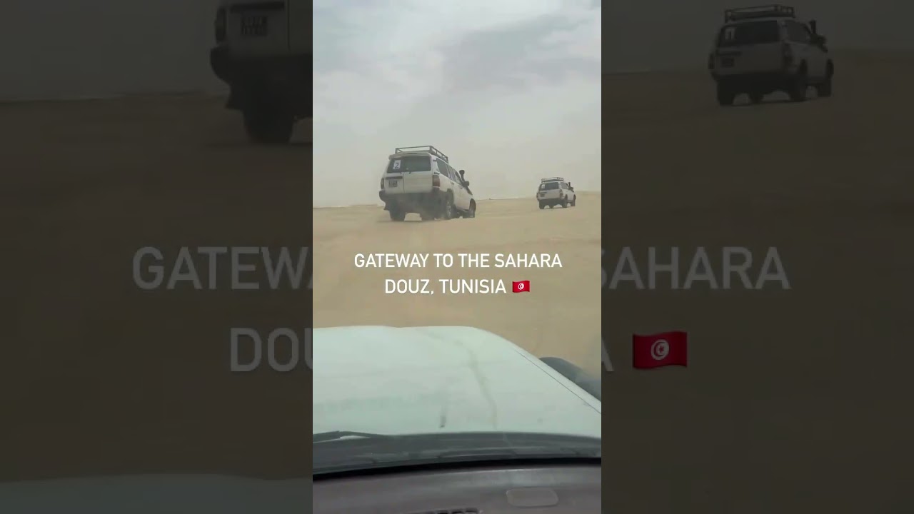 Jeep Safari in the Sahara entrance in Douz #tunisia 🇹🇳 #traveldestinations #shortvideo #travel