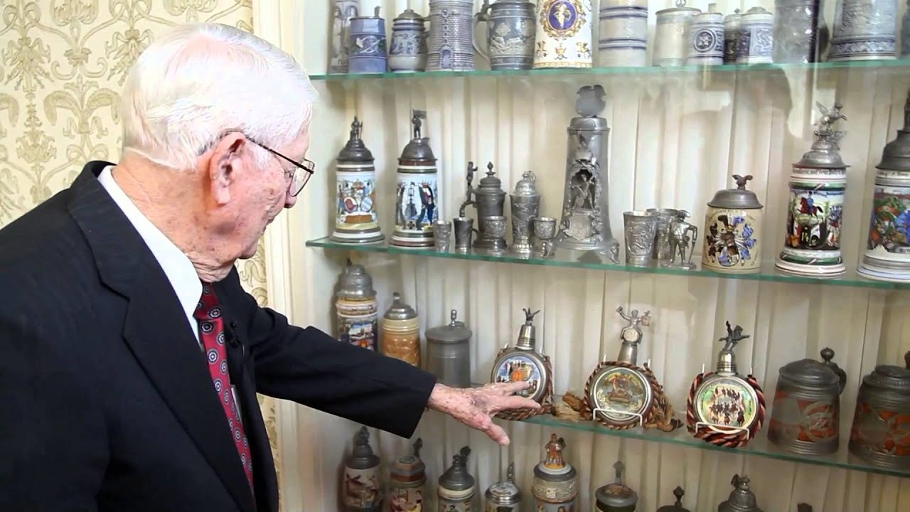Mr. Wilbur Feltner and His Collection of Beer Steins