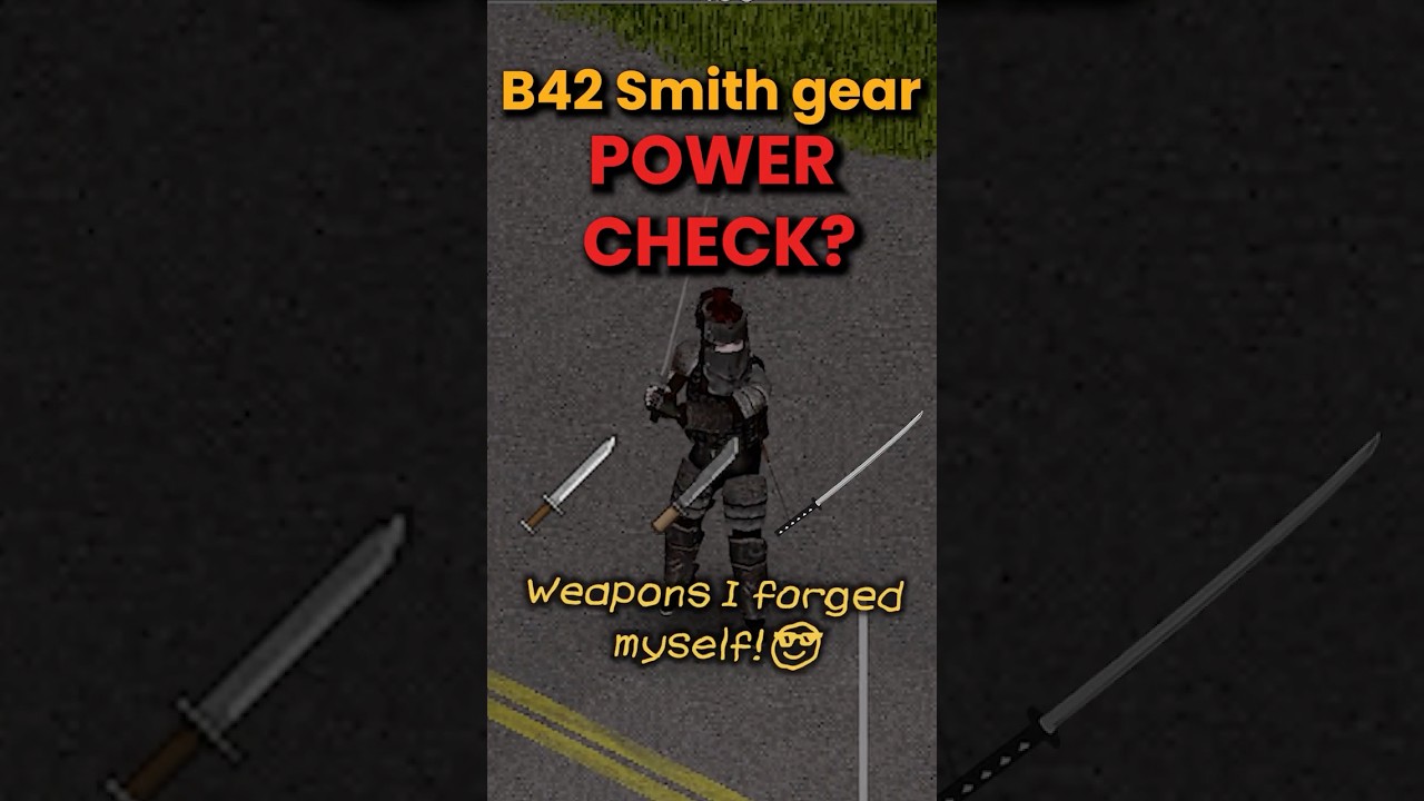 Blacksmith Weapons Power Test in Project Zomboid Build 42