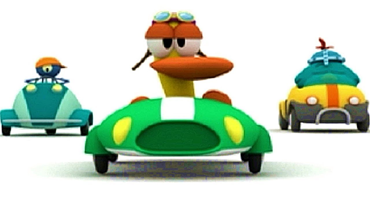 Pato Pocoyo Racing Car Beach