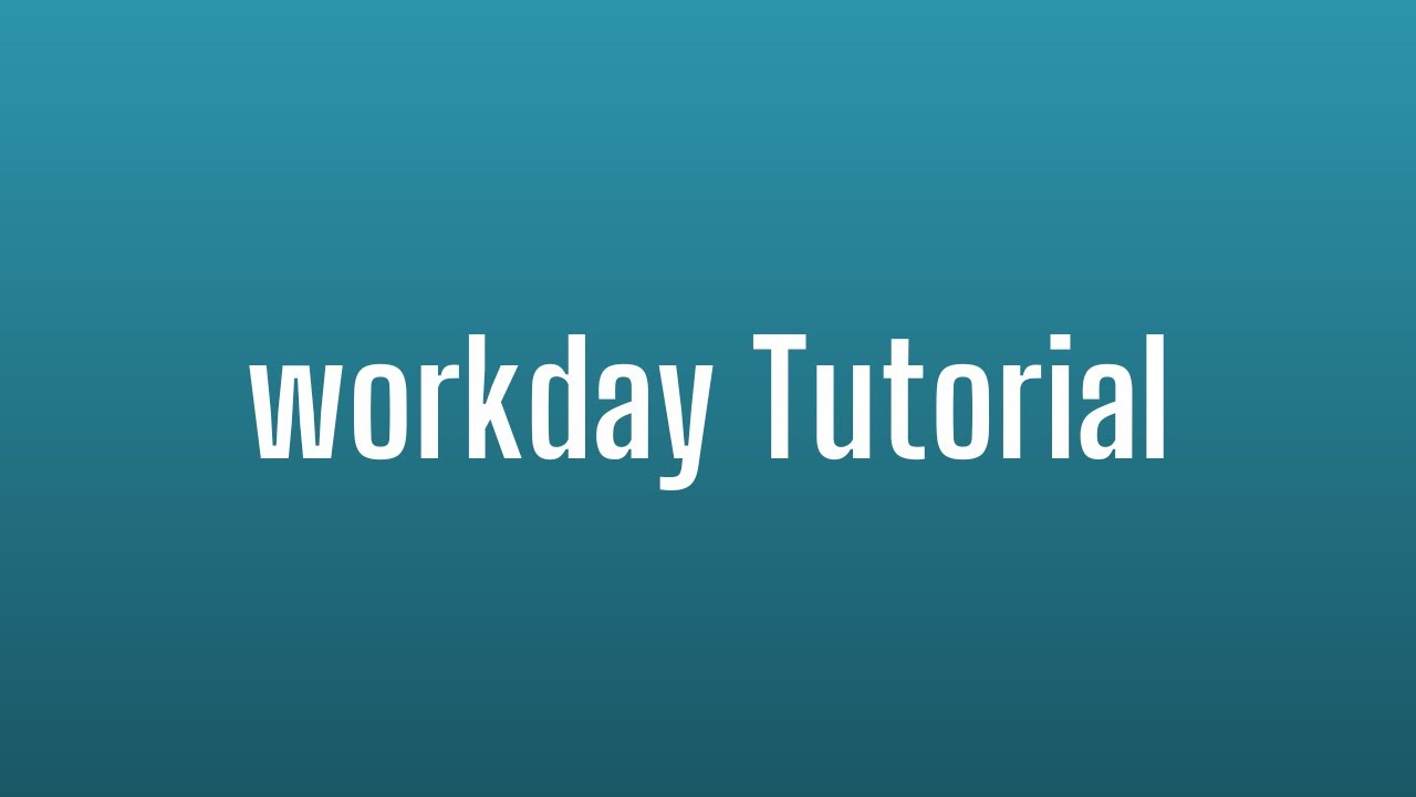 Workday HCM Core Concepts |  Workday HCM Course | Workday HCM Video | Workday HCM Tutorial |