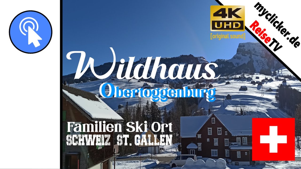 Wildhaus Obertoggenburg Schweizer Dorf im Schnee St  Gallen 4k dji uhd original sound Winter 2022