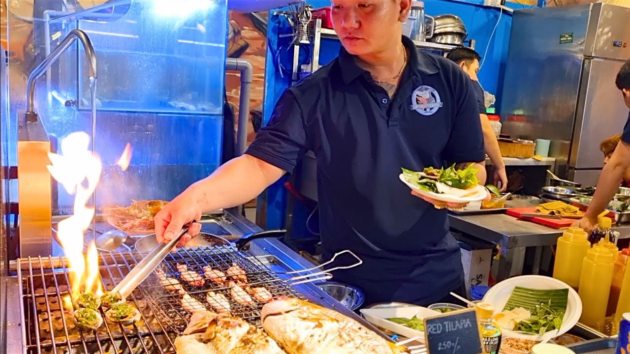 STREET FOOD HEAVEN in Vietnam at Ben Nghe Street Food Market Saigon - Fresh Seafood, Noodles & More