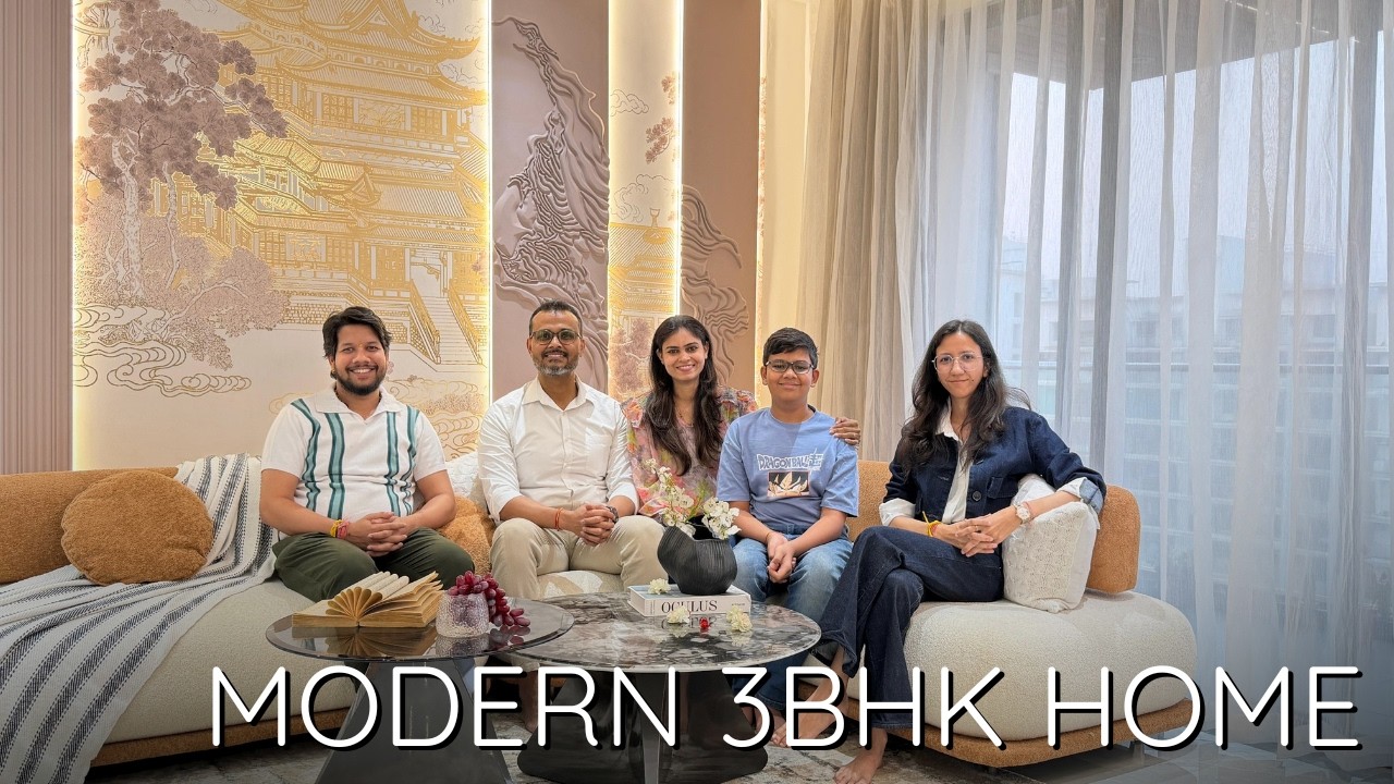 Современный дизайн интерьера 3-комнатной квартиры в L-AXIS, Моши, от Aureleo Interior #3bhk #pune...