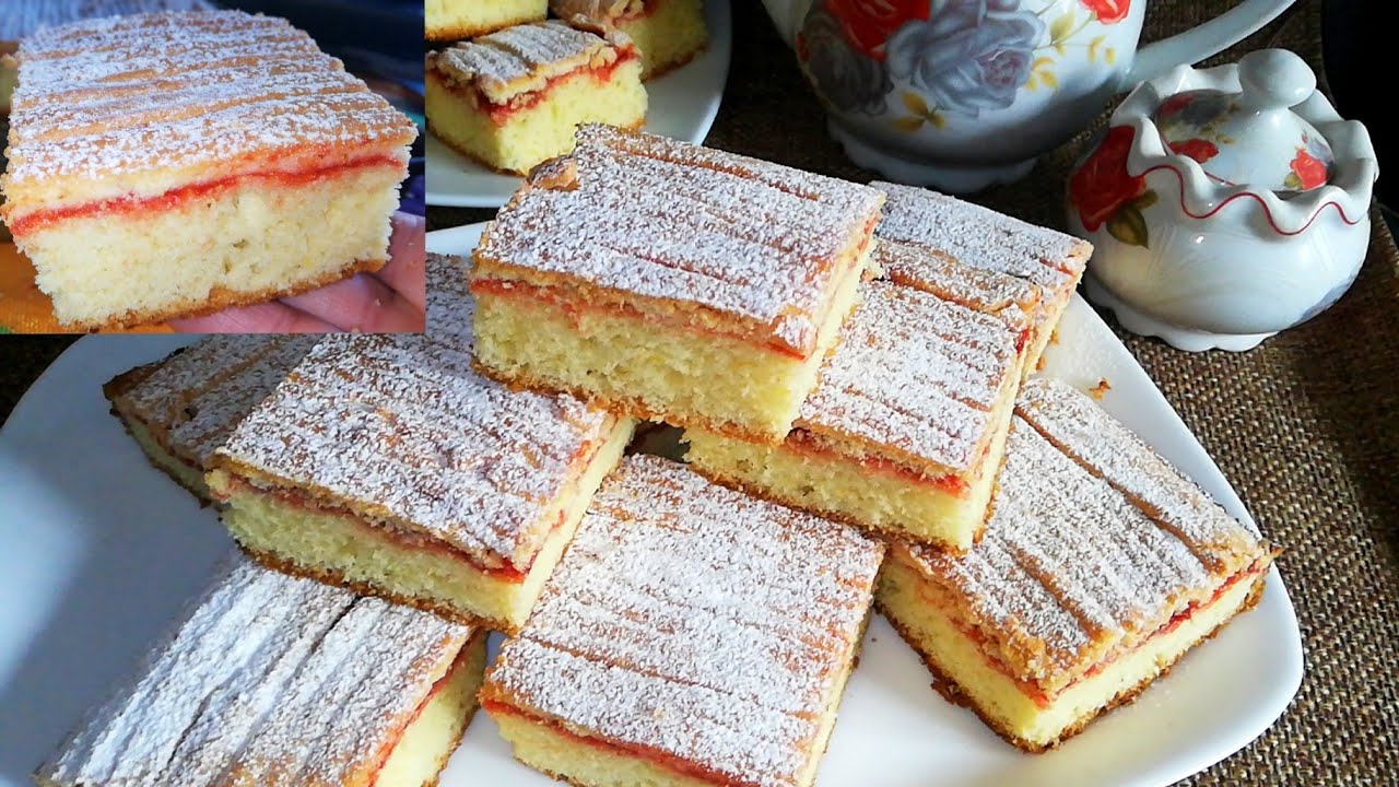 حلوة المربى(السكرفاج)بطابع جديد بمكون يخلي العجينة ناجحة و لحلوة طرية و هشيشة Gâteau à la confiture